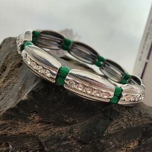 NWT Lia Sophia Green cut crystal bracelet